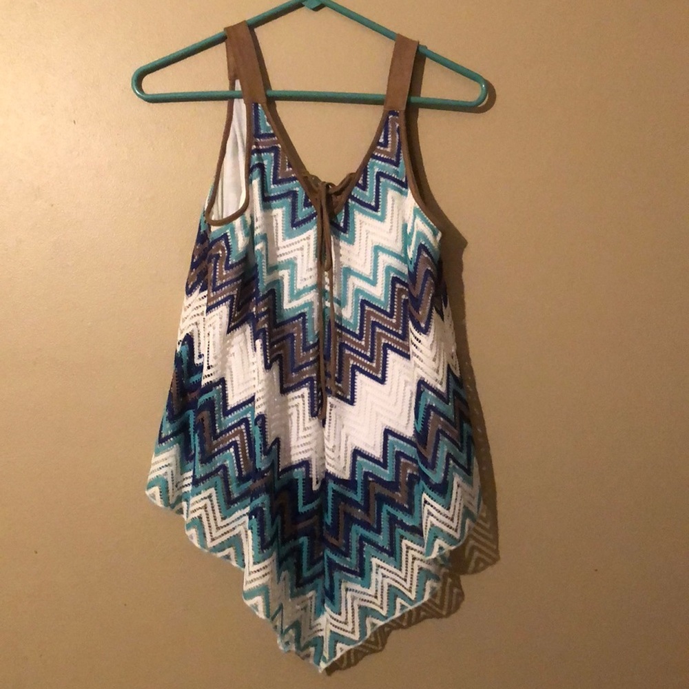 Chevron Pattern Boho Tanktop - S